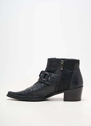 Bottines/boots matière lisse talon de 4 à 6cm noir MADISON femme