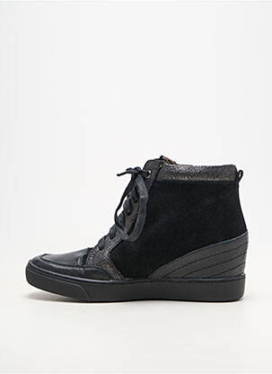 Baskets matière lisse talon plat jusqu'à 3cm noir MADISON femme