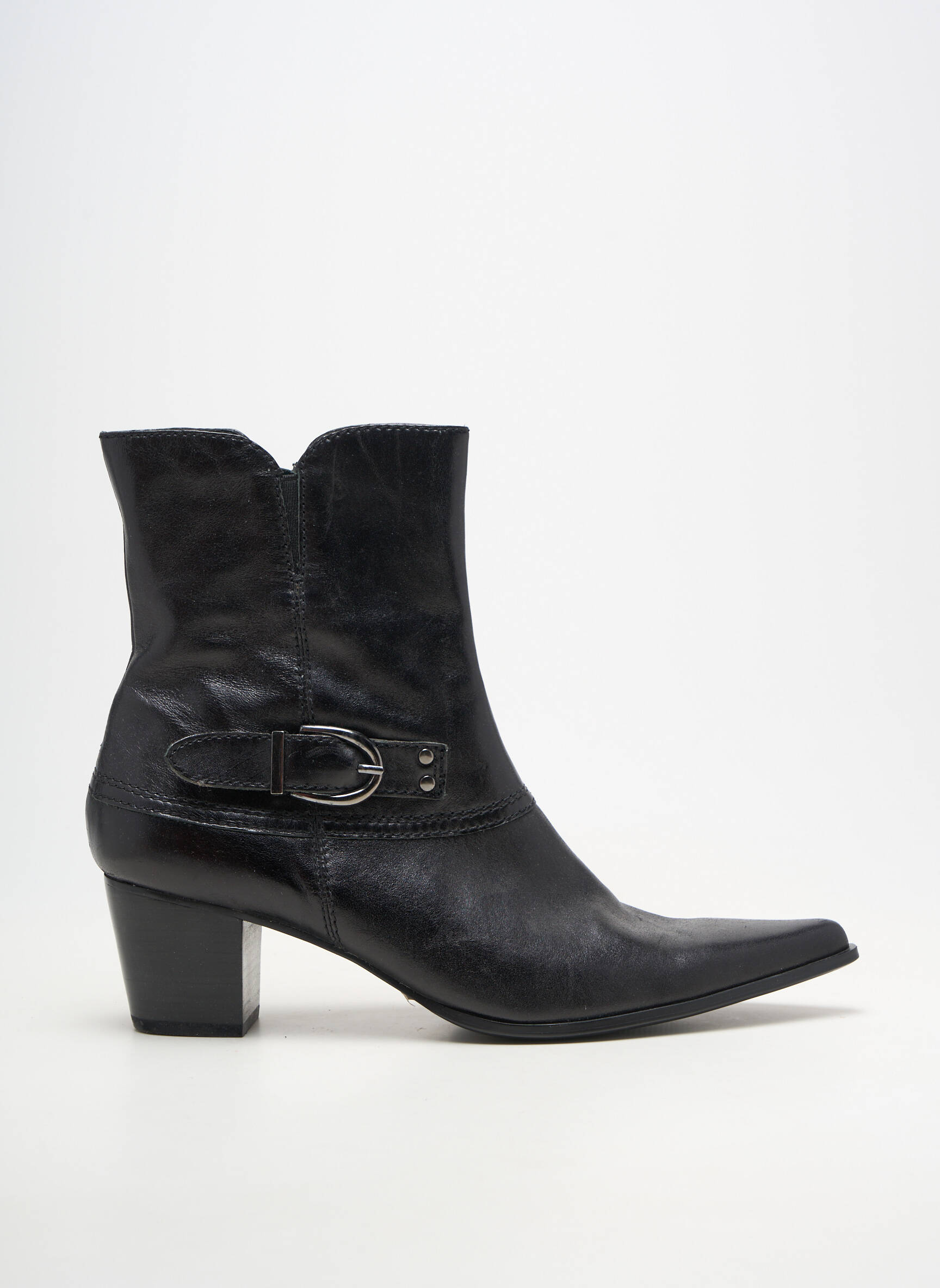Bottines/boots matière lisse talon de 4 à 6cm noir KARSTON femme