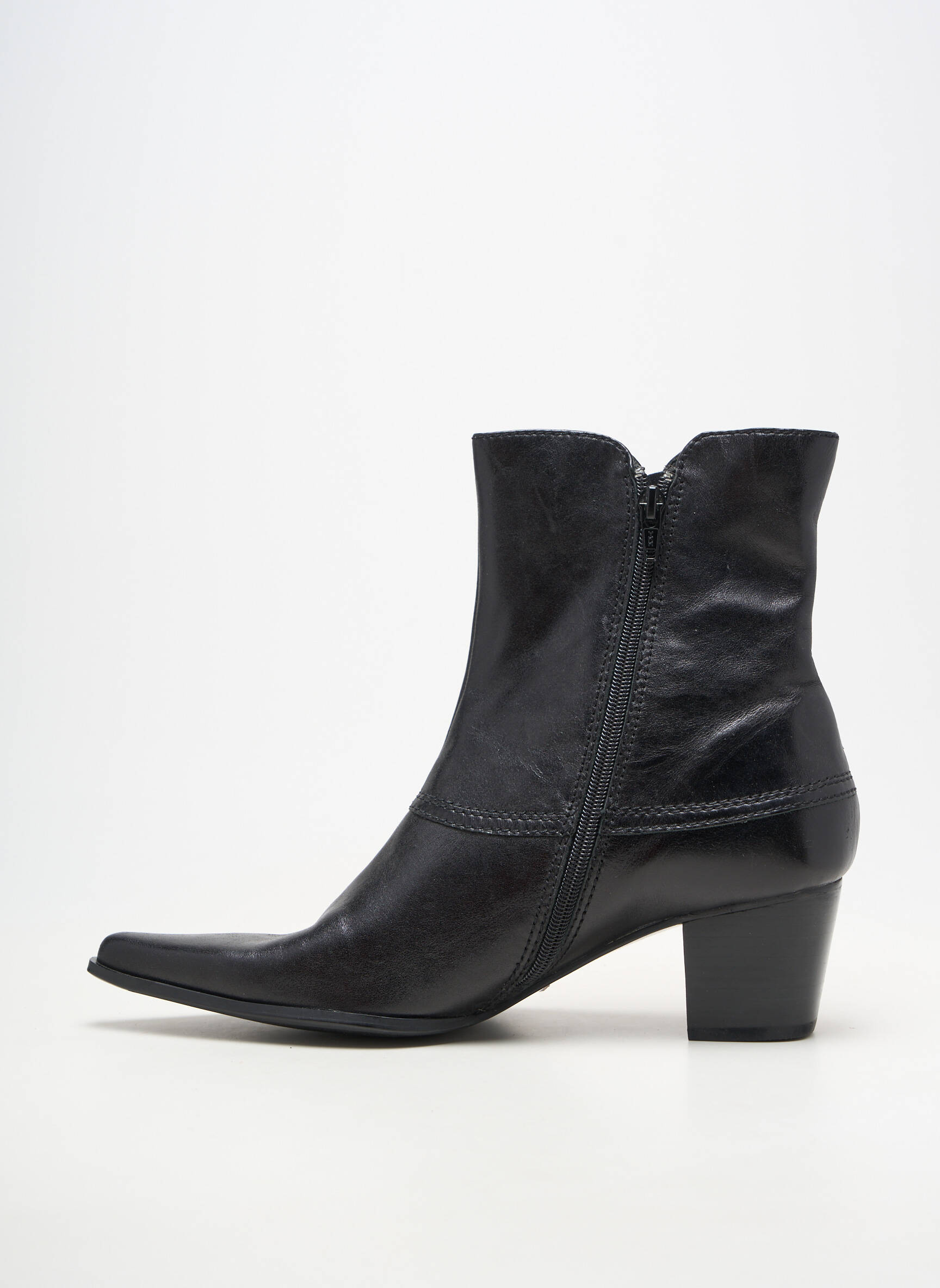 Bottines/boots matière lisse talon de 4 à 6cm noir KARSTON femme