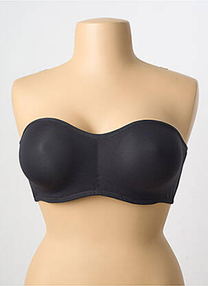Soutien-gorge effet matière satinée haut bandeau noir WACOAL femme