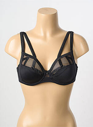 Soutien-gorge effet matière satinée haut soutien-gorge emboitant noir LOUISA BRACQ femme