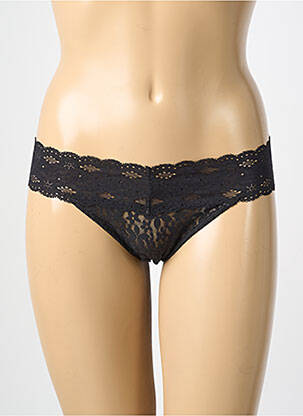 Tanga stretch noir WACOAL femme