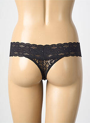 Tanga stretch noir WACOAL femme