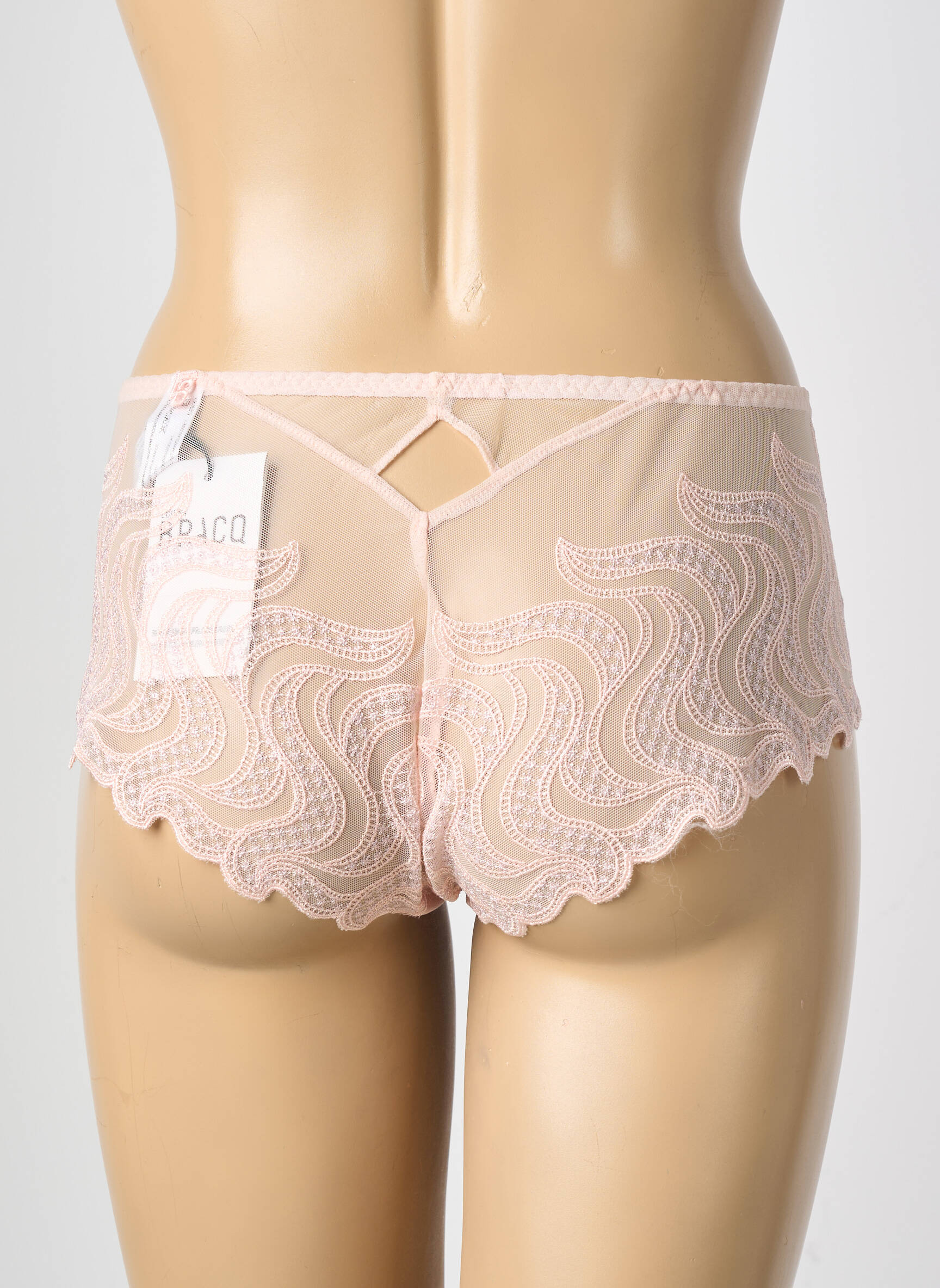 Shorty légère et transparente rose LOUISA BRACQ femme
