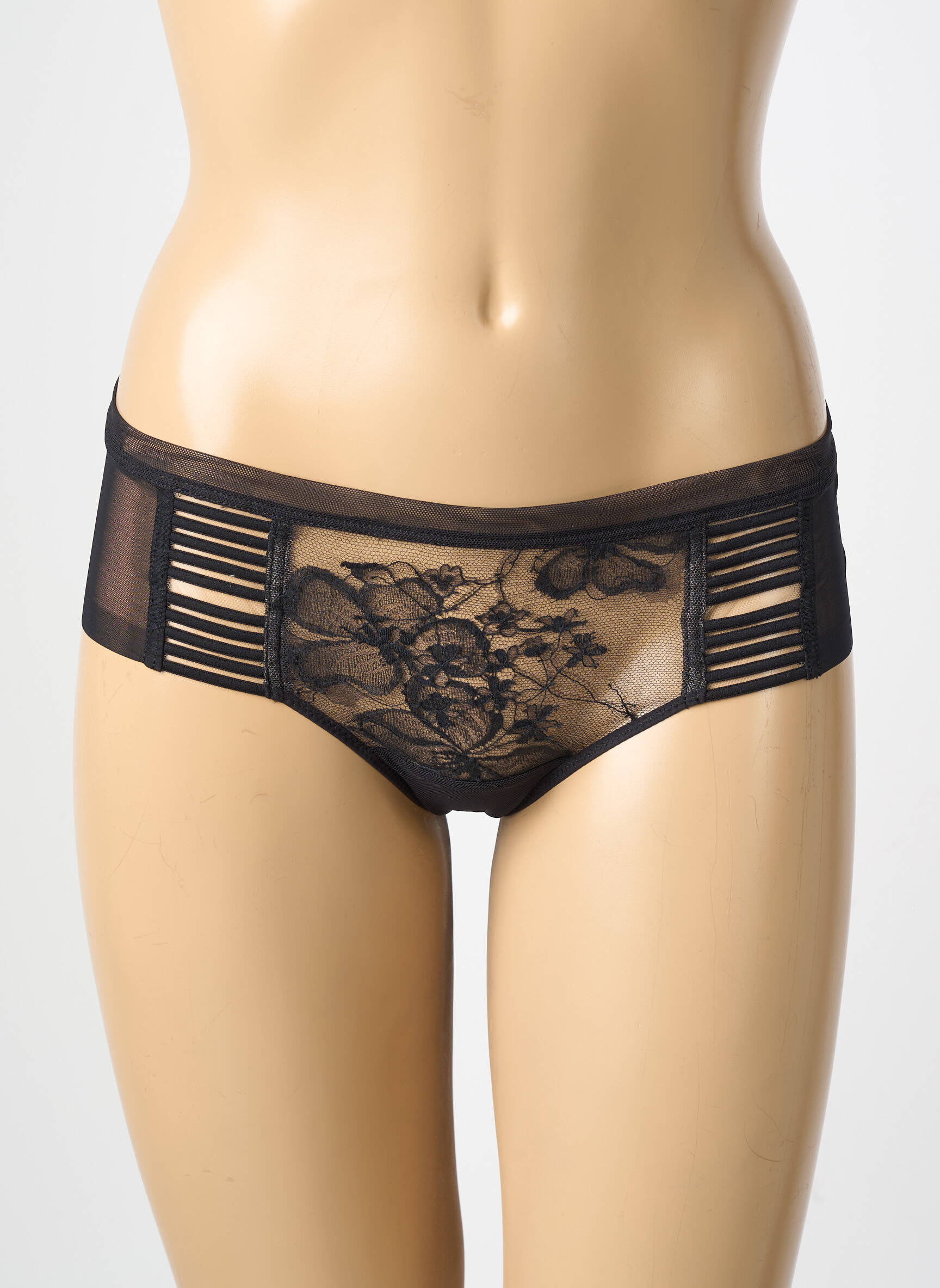 Tanga légère et transparente noir CHANTELLE femme