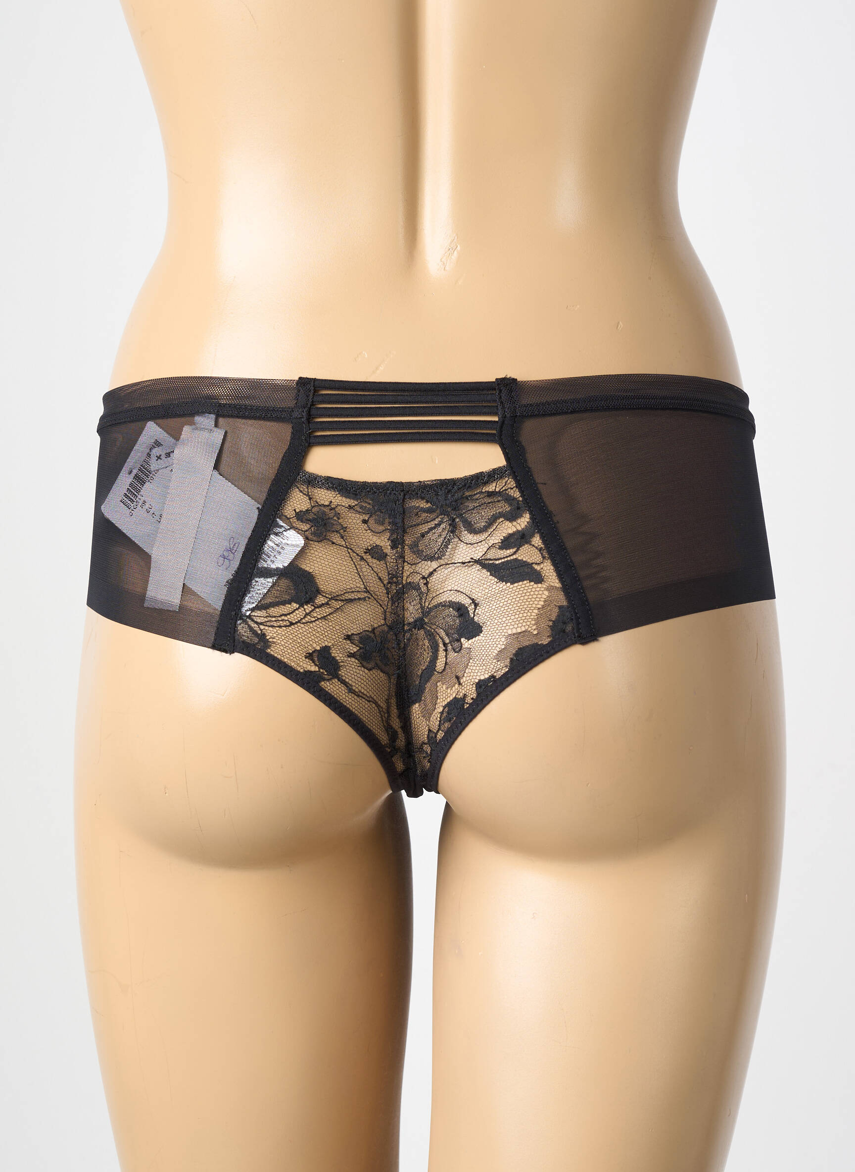 Tanga légère et transparente noir CHANTELLE femme