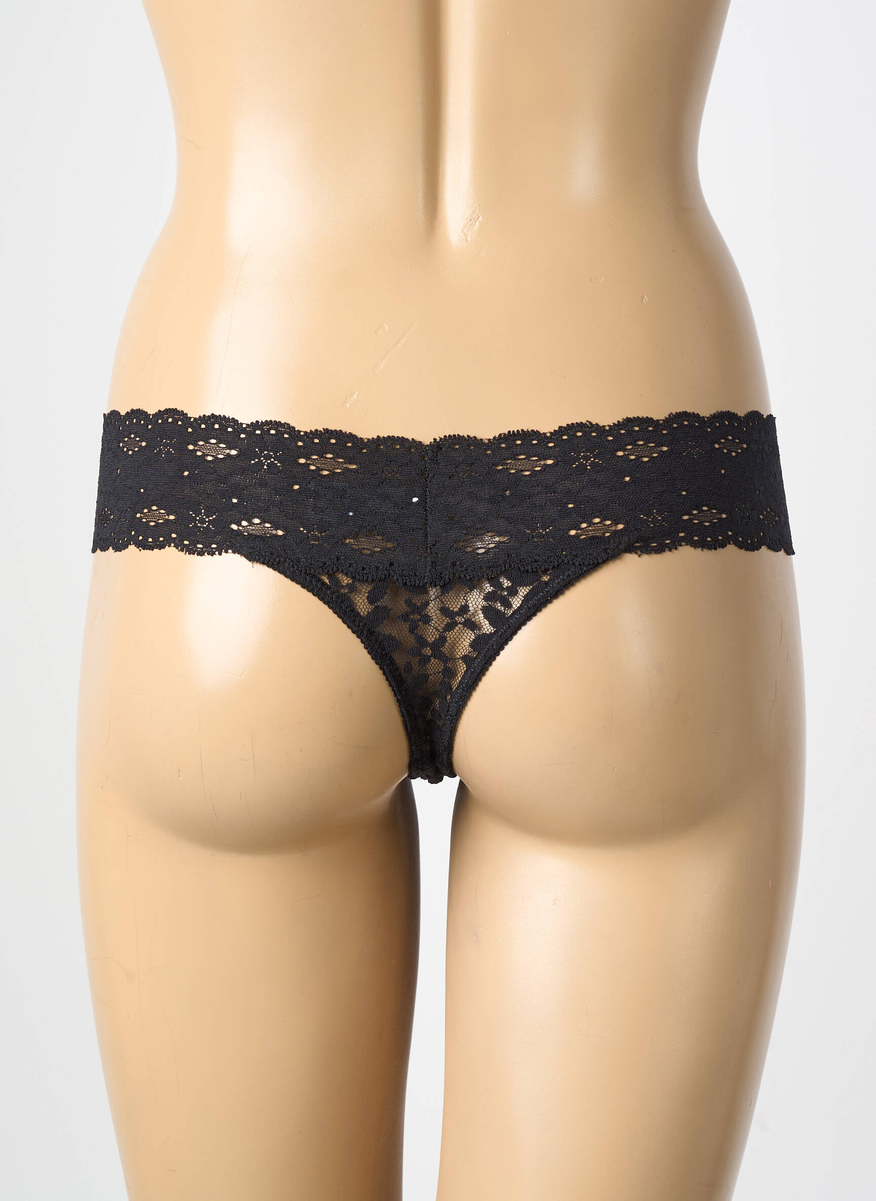 Tanga stretch noir WACOAL femme