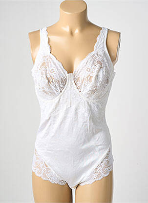 Body lingerie stretch blanc LISANZA femme