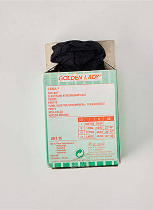 Collants stretch noir GOLDEN LADY femme
