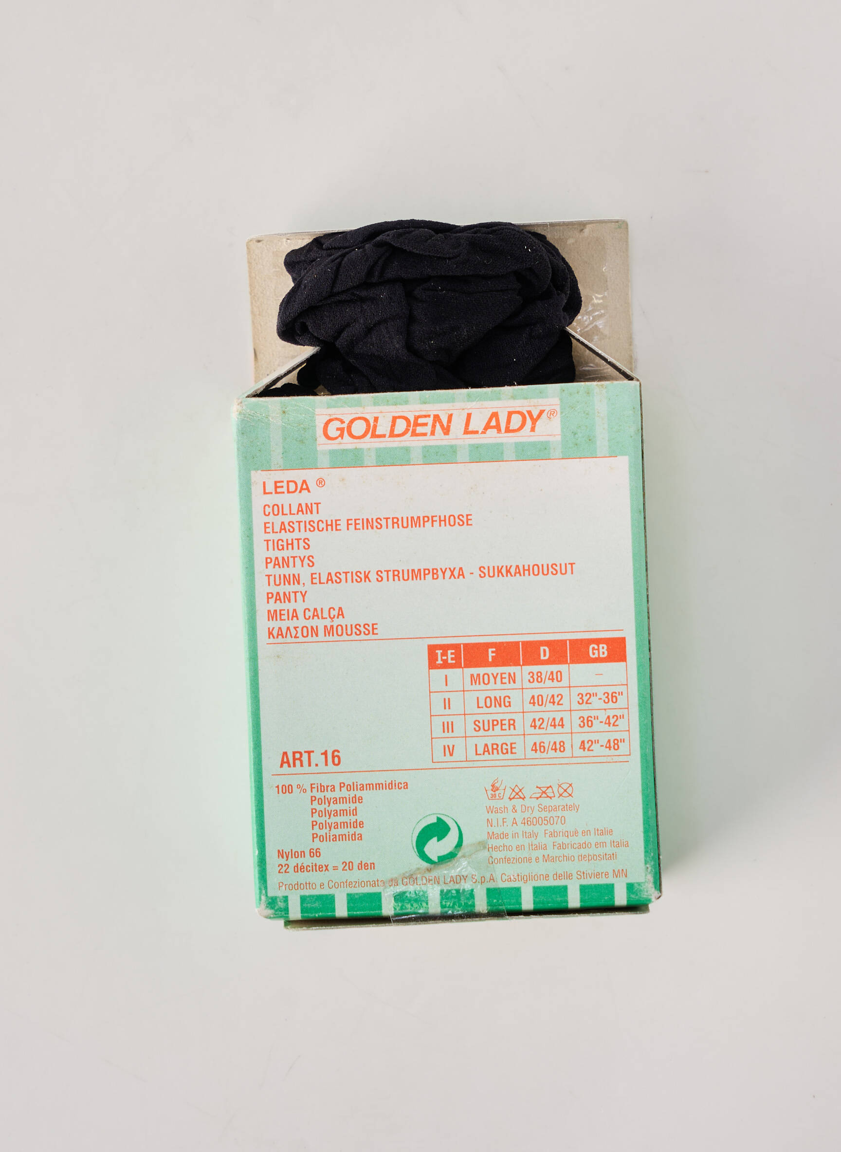 Collants stretch noir GOLDEN LADY femme