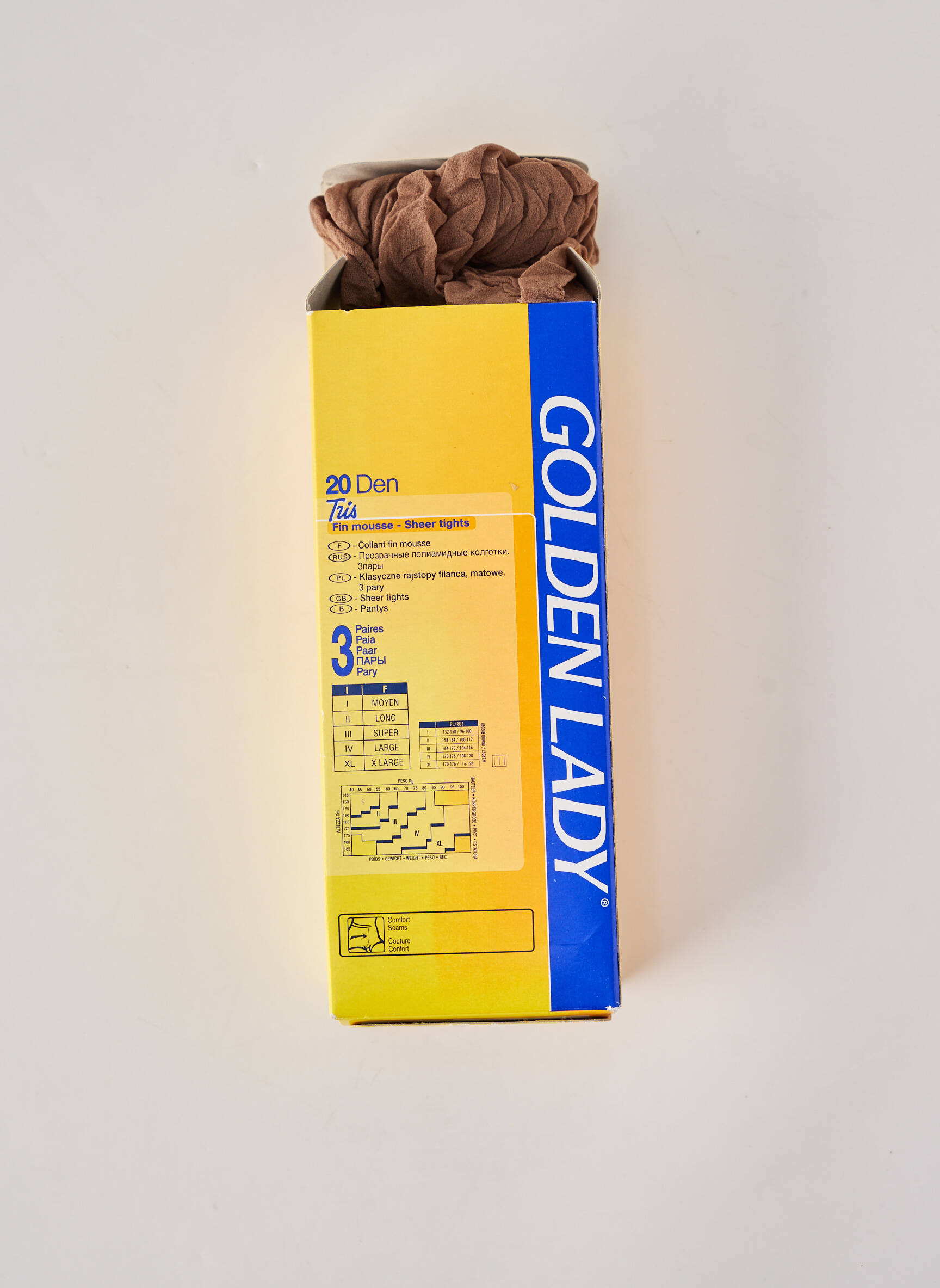 Collants stretch beige GOLDEN LADY femme