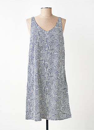 Robe courte sans manche sans manche bleu YERSE femme