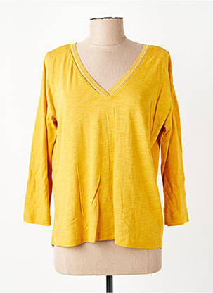 T-shirt manches 3/4 manches 3/4 jaune LOLA ESPELETA femme