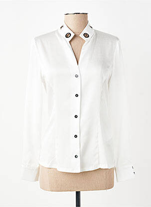 Chemisier coupe cintrée manches longues blanc RINASCIMENTO femme