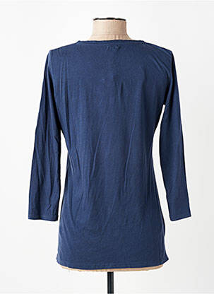 T-shirt manches 3/4 manches 3/4 bleu YERSE femme