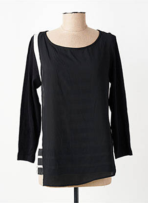 T-shirt manches 3/4 manches 3/4 noir AKELA KEY femme