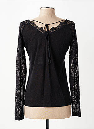 Top tissage jersey manches longues noir SCHOOL RAG femme