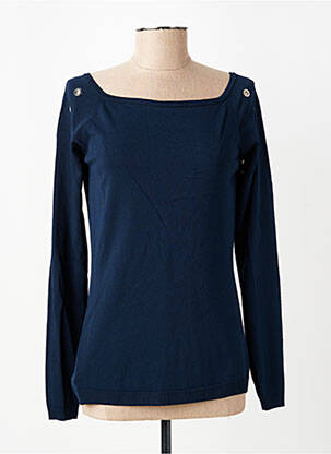 Pull coupe cintrée manches longues bleu RINASCIMENTO femme