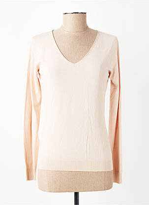Pull col v manches longues rose RINASCIMENTO femme