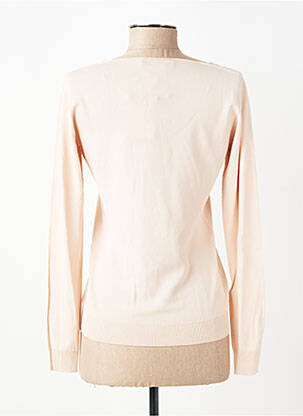 Pull col v manches longues rose RINASCIMENTO femme
