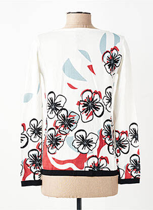 Pull coupe cintrée manches longues blanc RINASCIMENTO femme