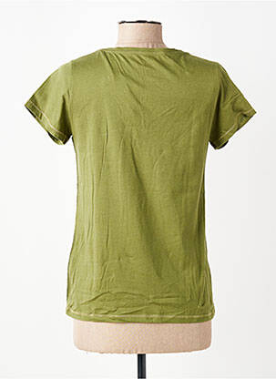 T-shirt col v manches courtes vert KANOPE femme