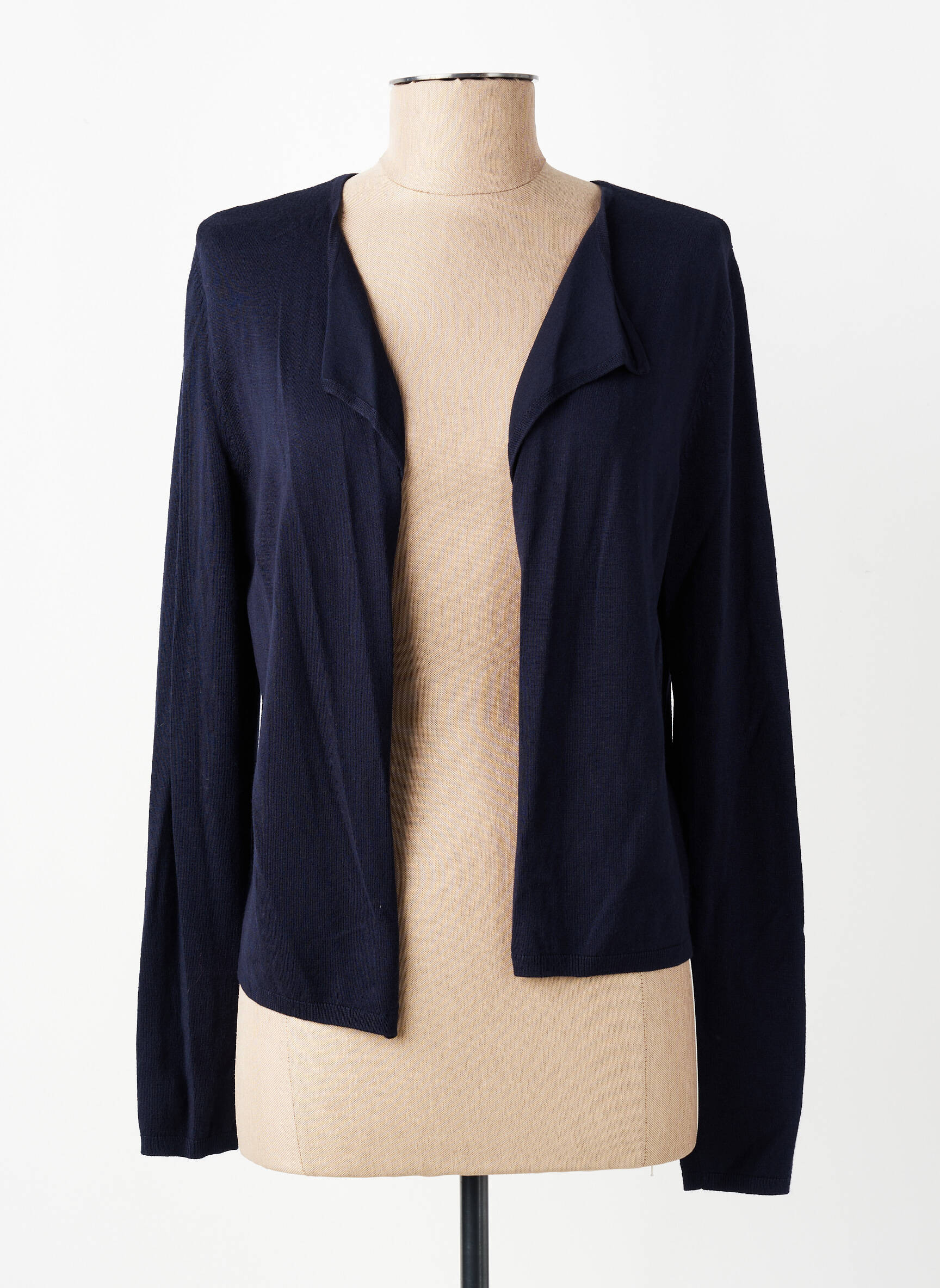 Gilet manches longues stretch bleu OUI femme