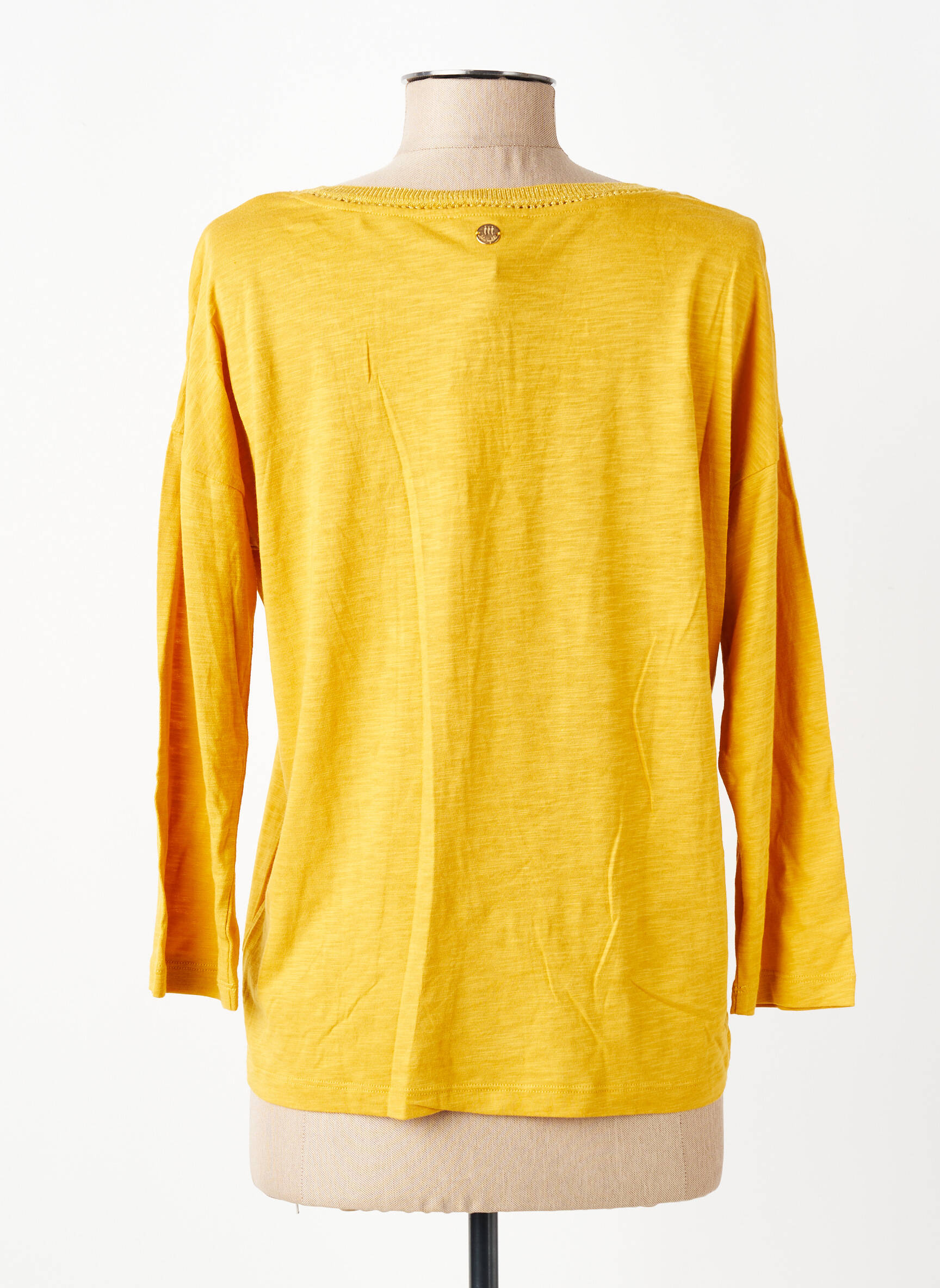 T-shirt manches 3/4 manches 3/4 jaune LOLA ESPELETA femme