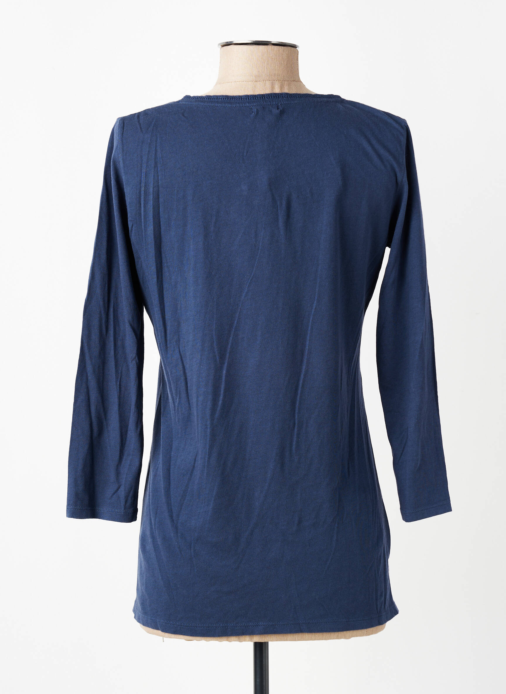 T-shirt manches 3/4 manches 3/4 bleu YERSE femme