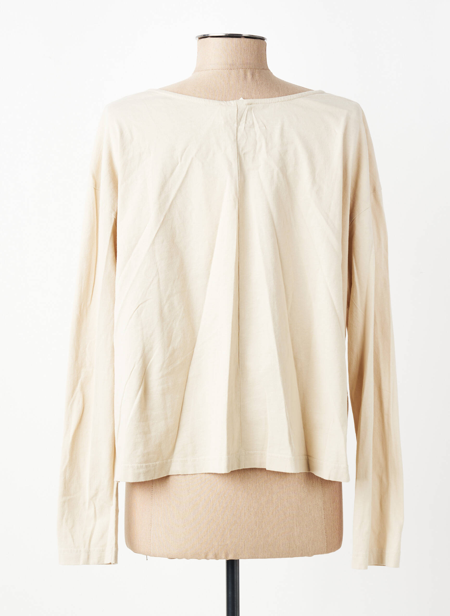 T-shirt manches longues manches longues beige AMERICAN VINTAGE femme
