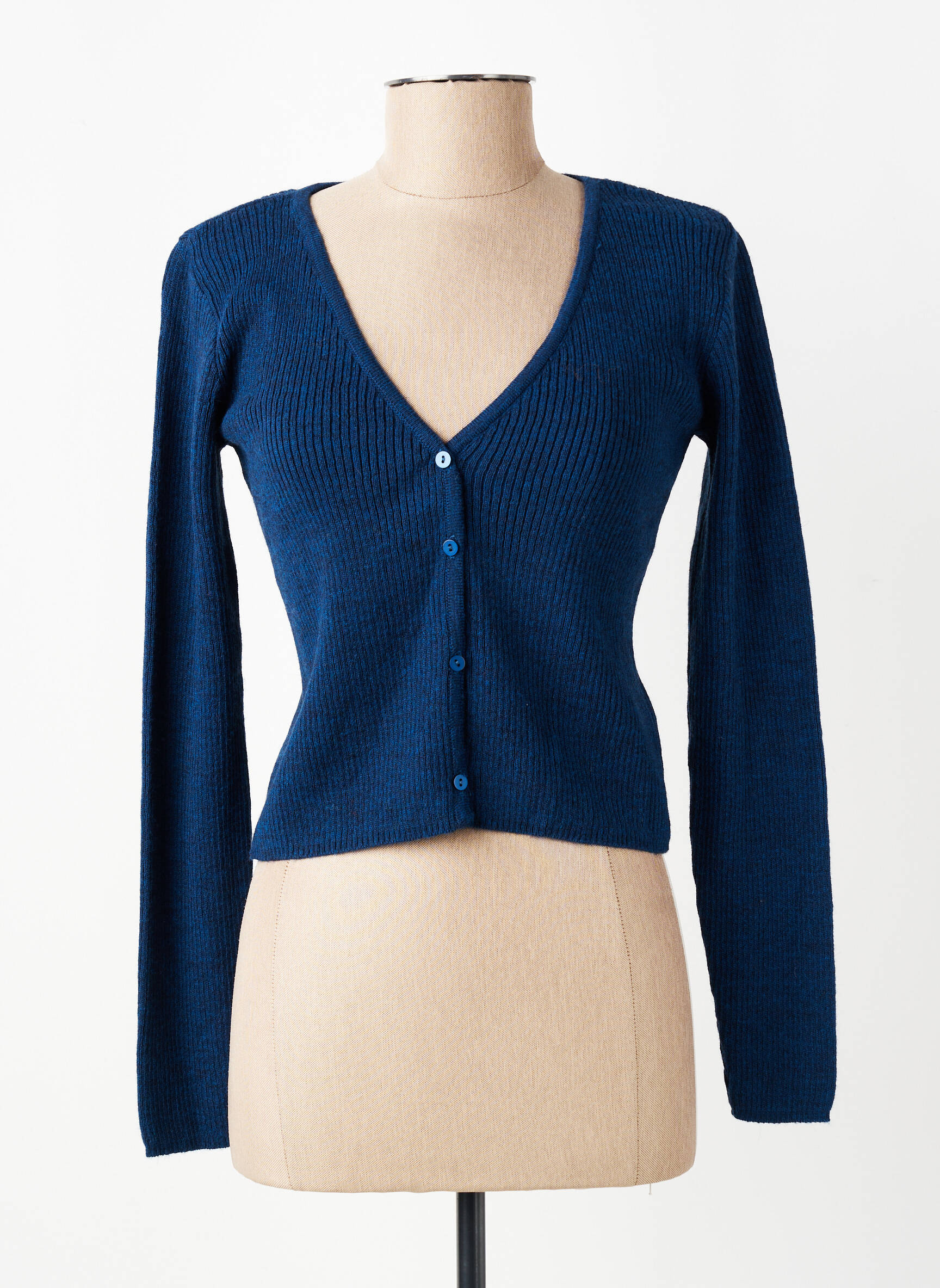 Gilet manches longues stretch bleu SCHOOL RAG femme