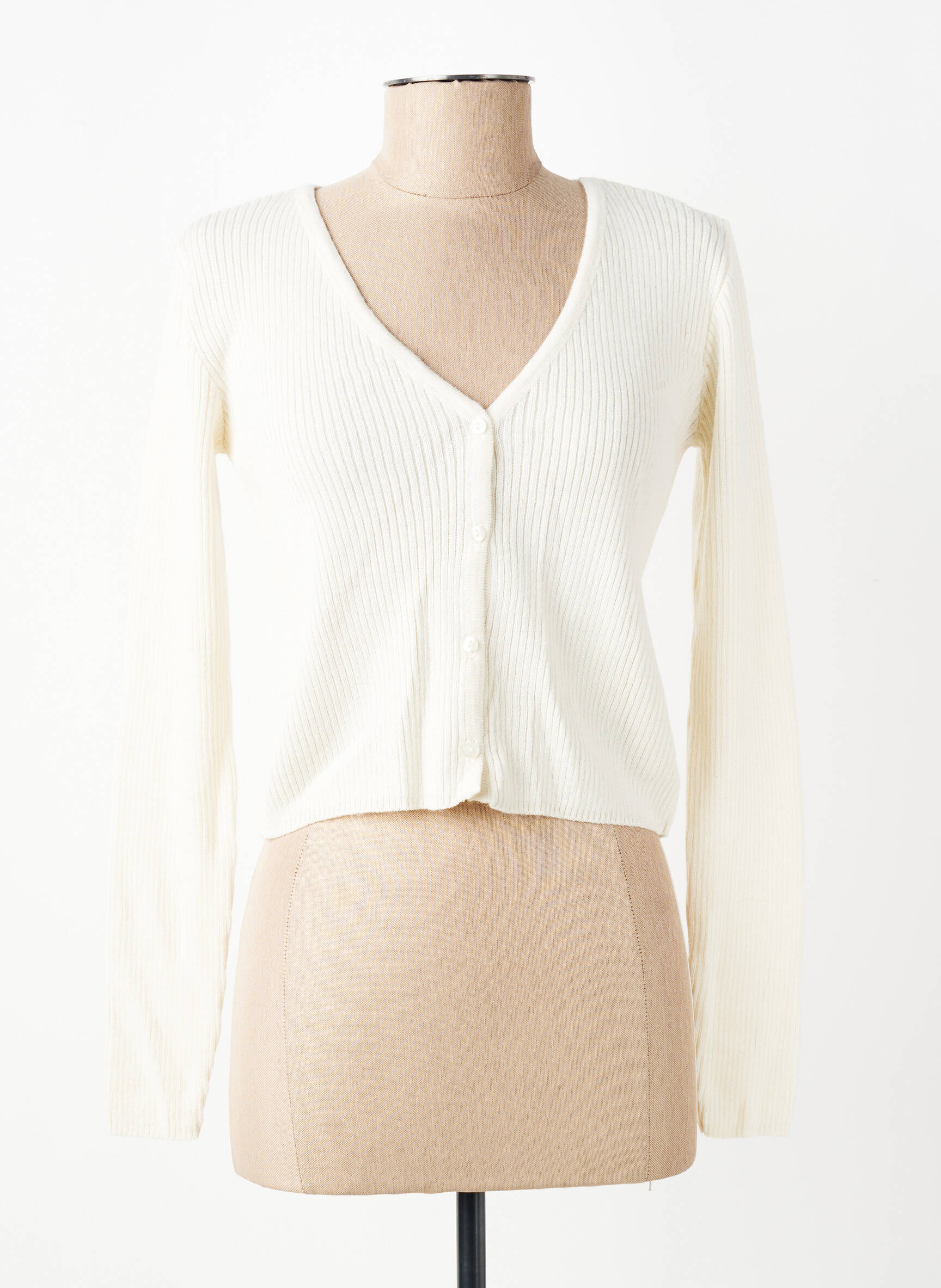 Gilet manches longues stretch beige SCHOOL RAG femme