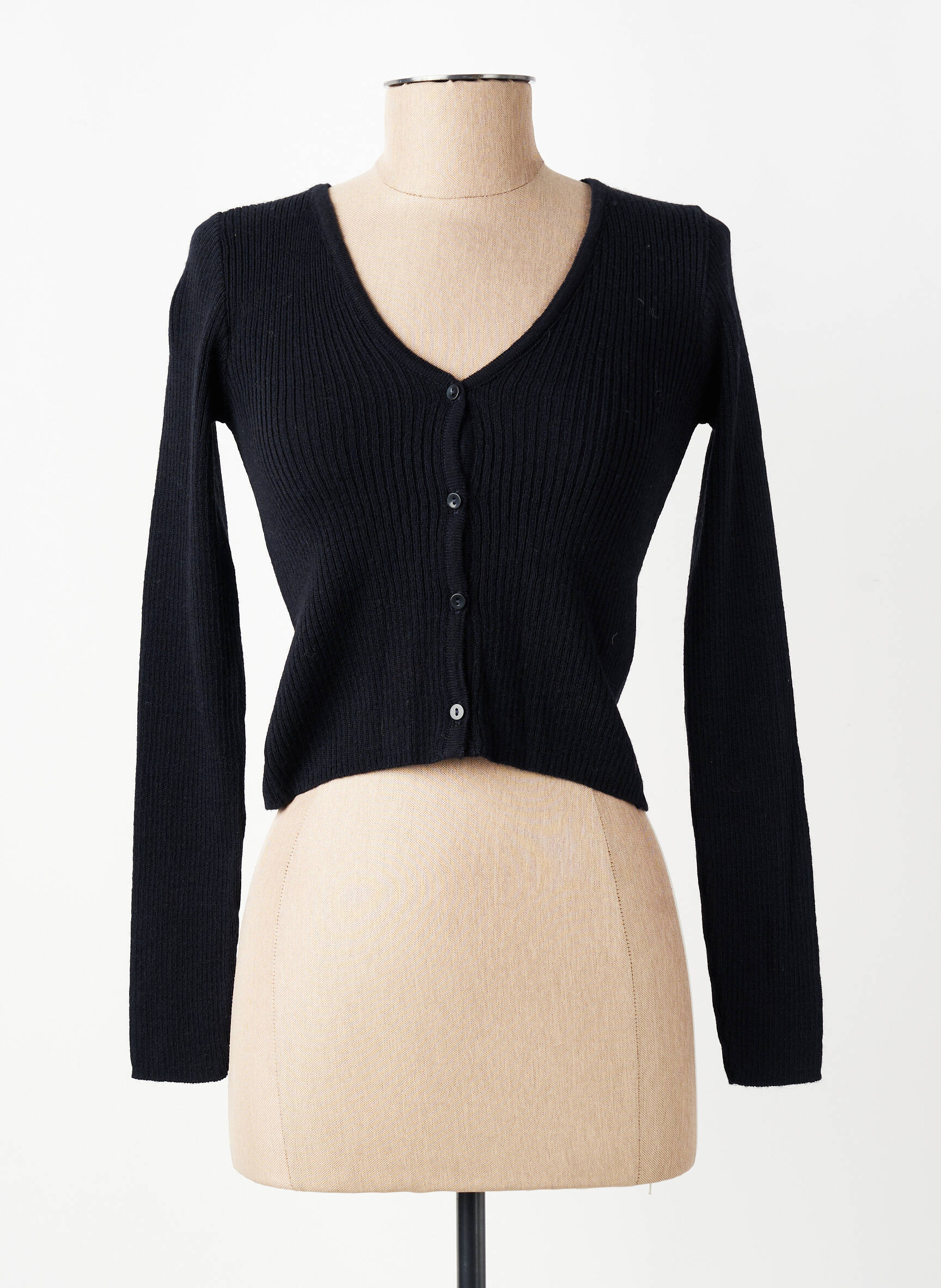 Gilet manches longues stretch noir SCHOOL RAG femme