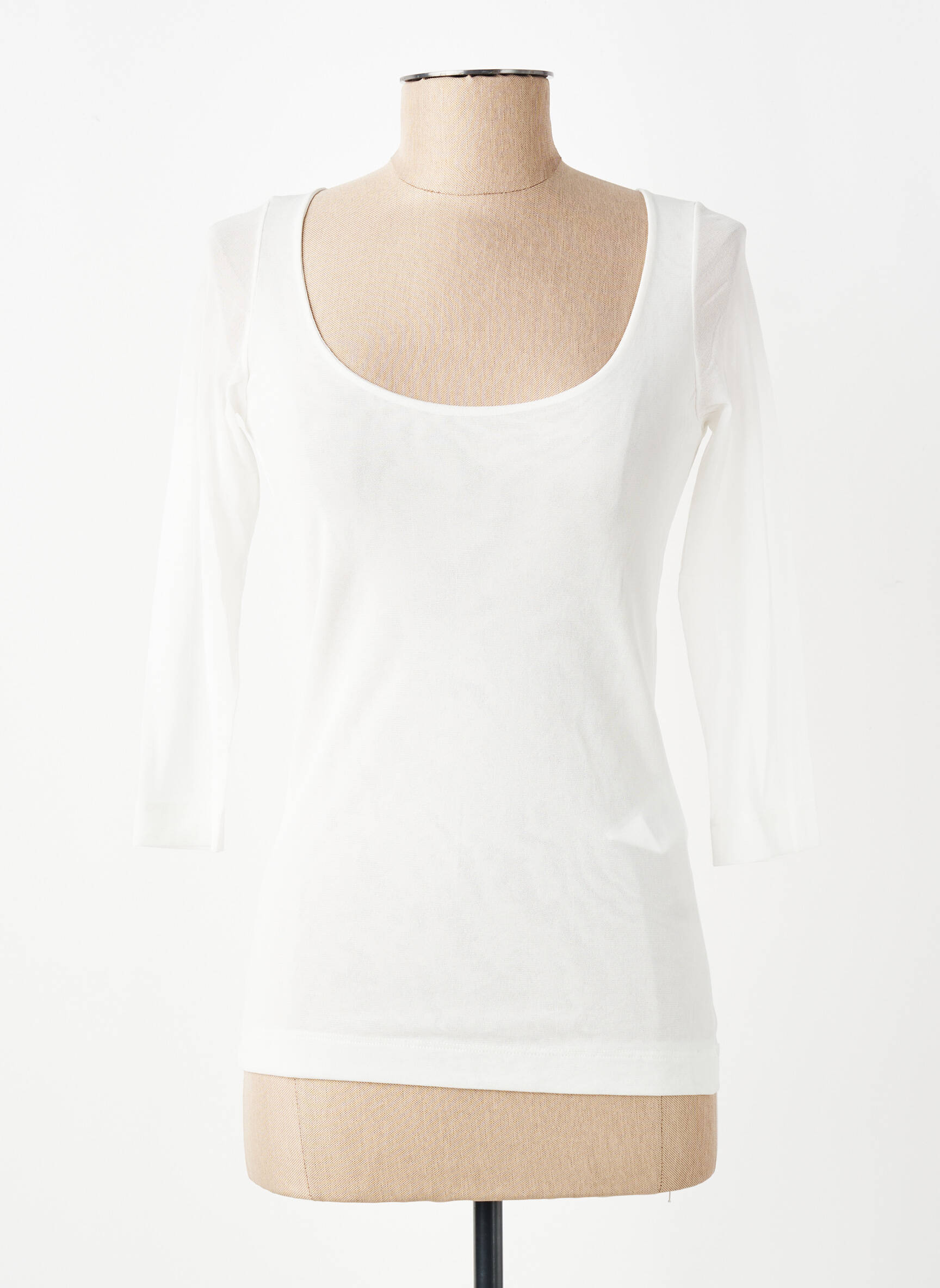 Top manches longues manches longues blanc RAIN KISS femme