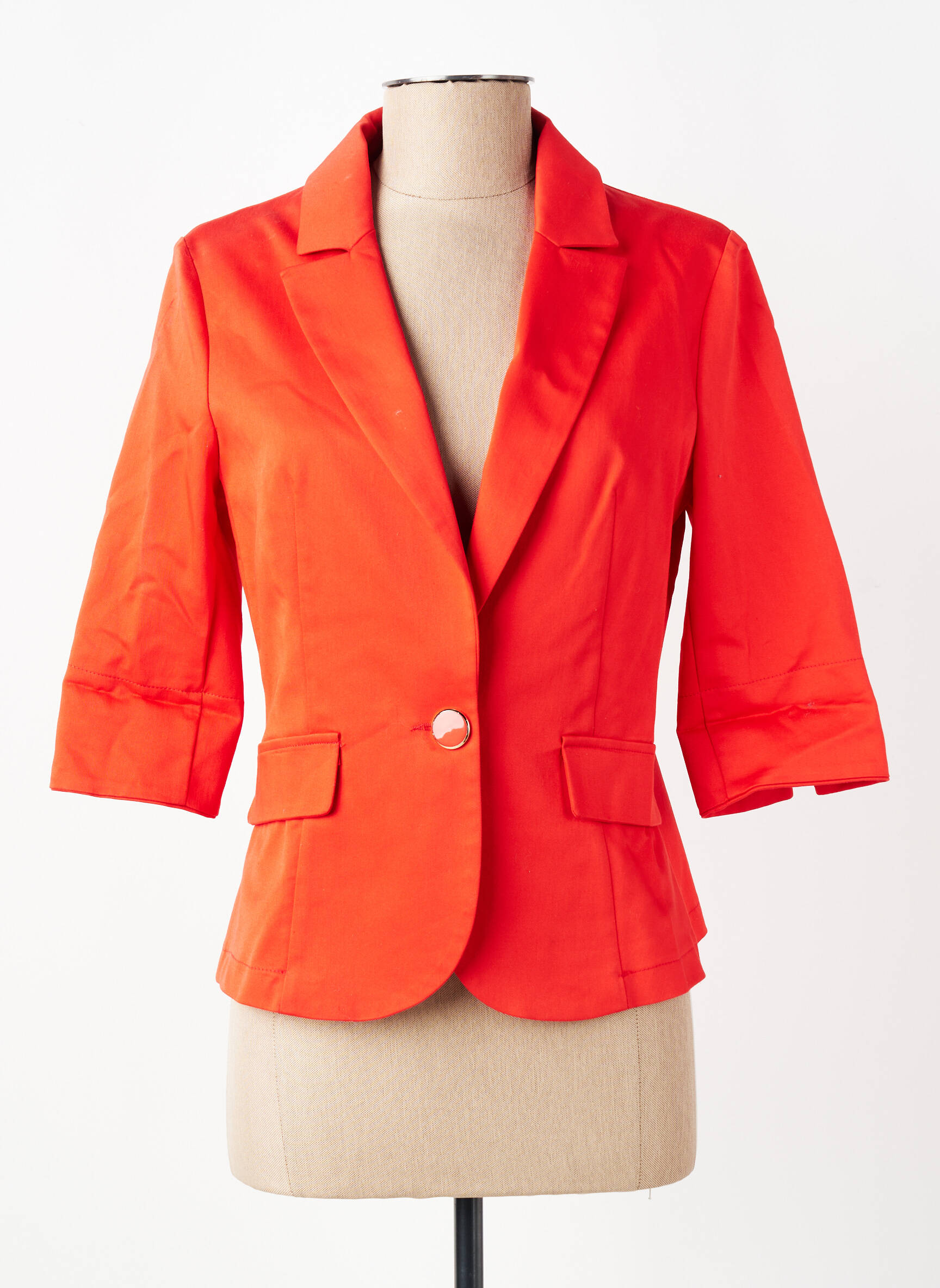 Blazer fausses poches orange RINASCIMENTO femme