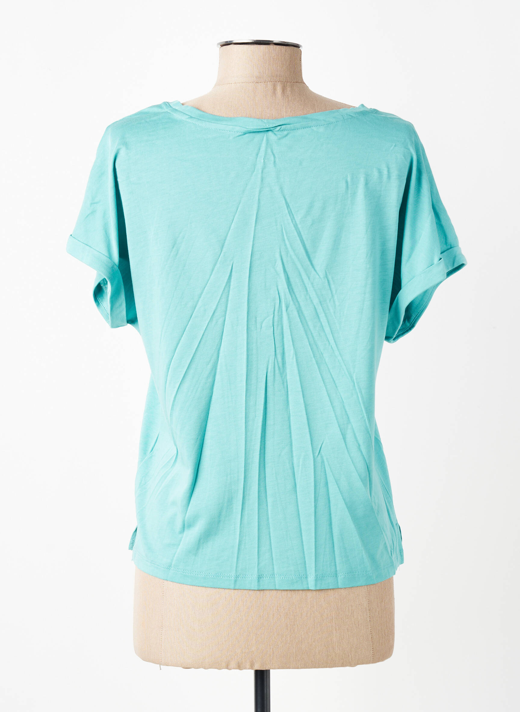 T-shirt col v manches courtes bleu LOLA ESPELETA femme