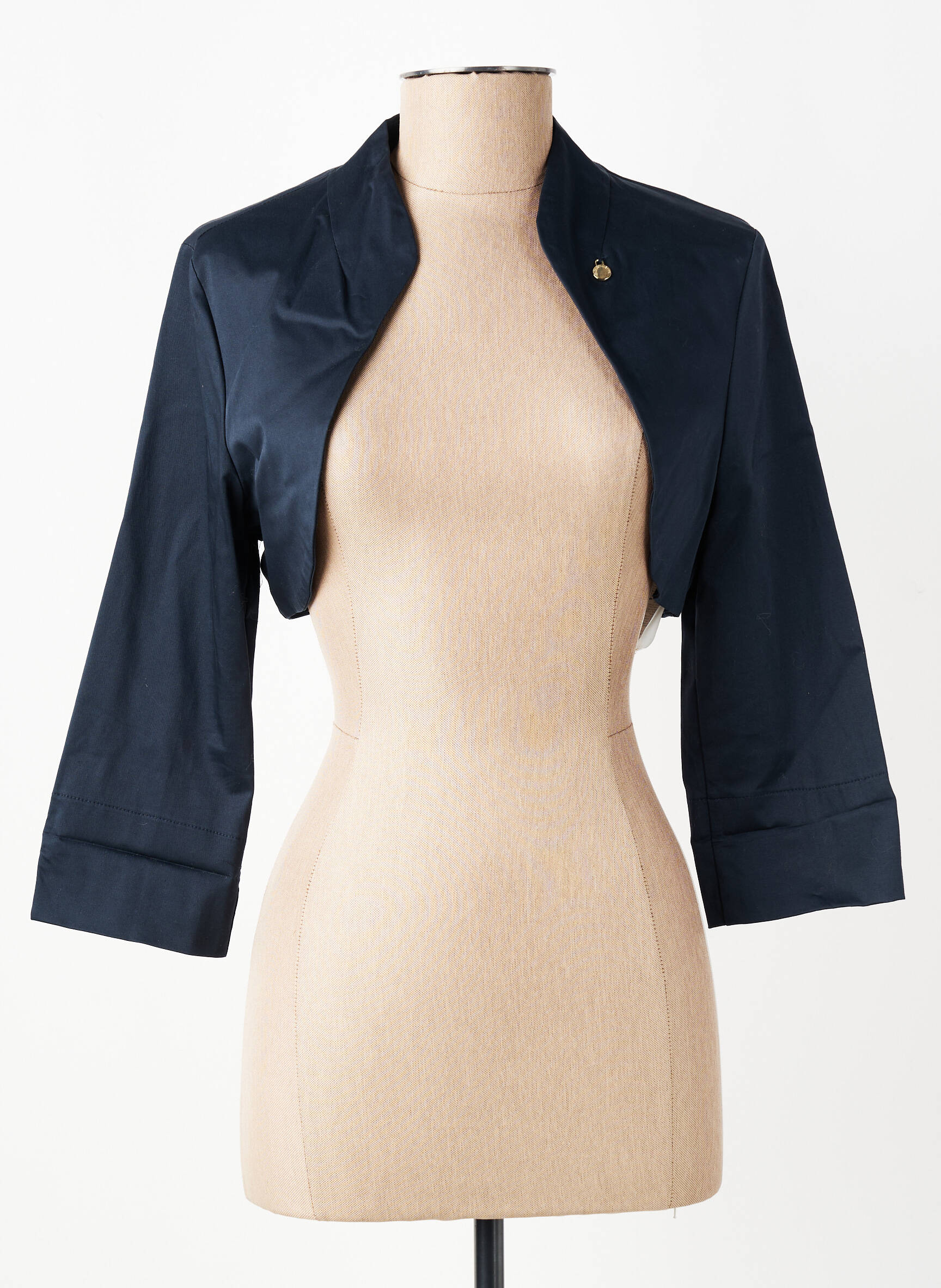 Boléro coupe cintrée bleu RINASCIMENTO femme