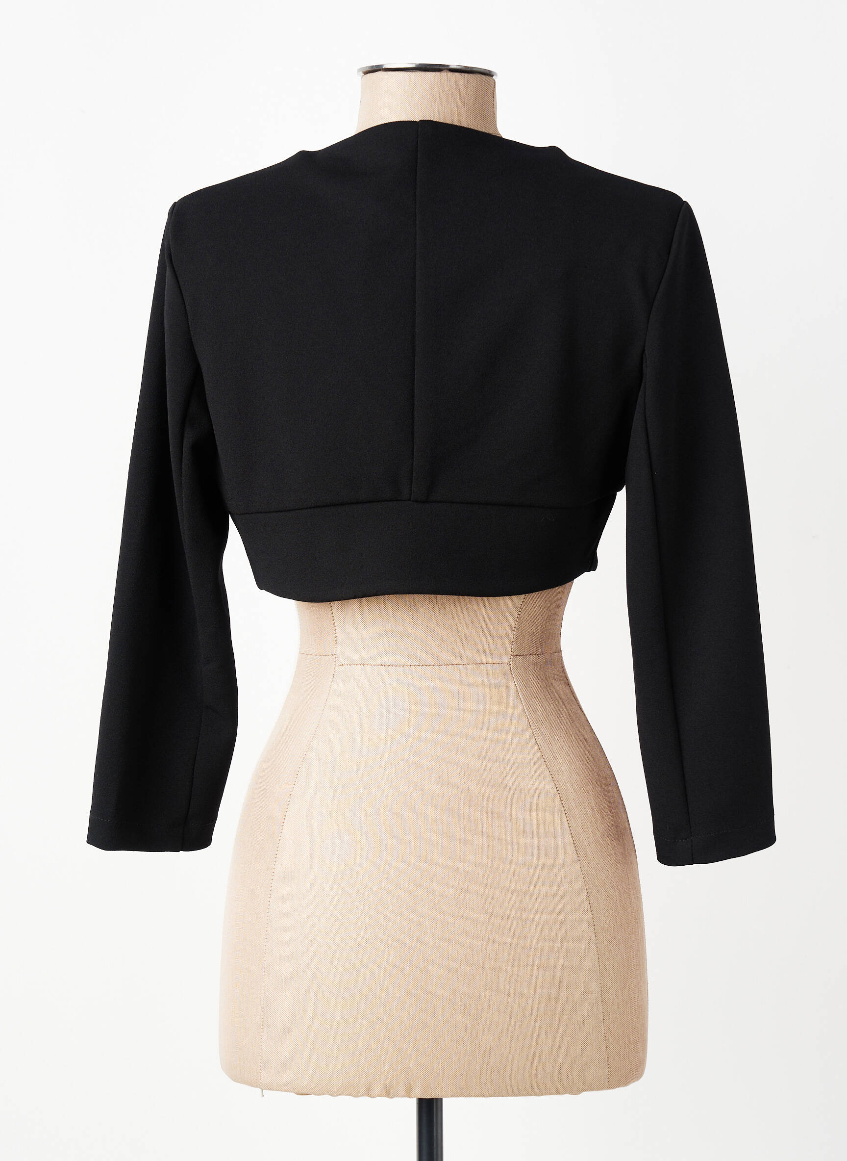Boléro tissage crêpe noir RINASCIMENTO femme