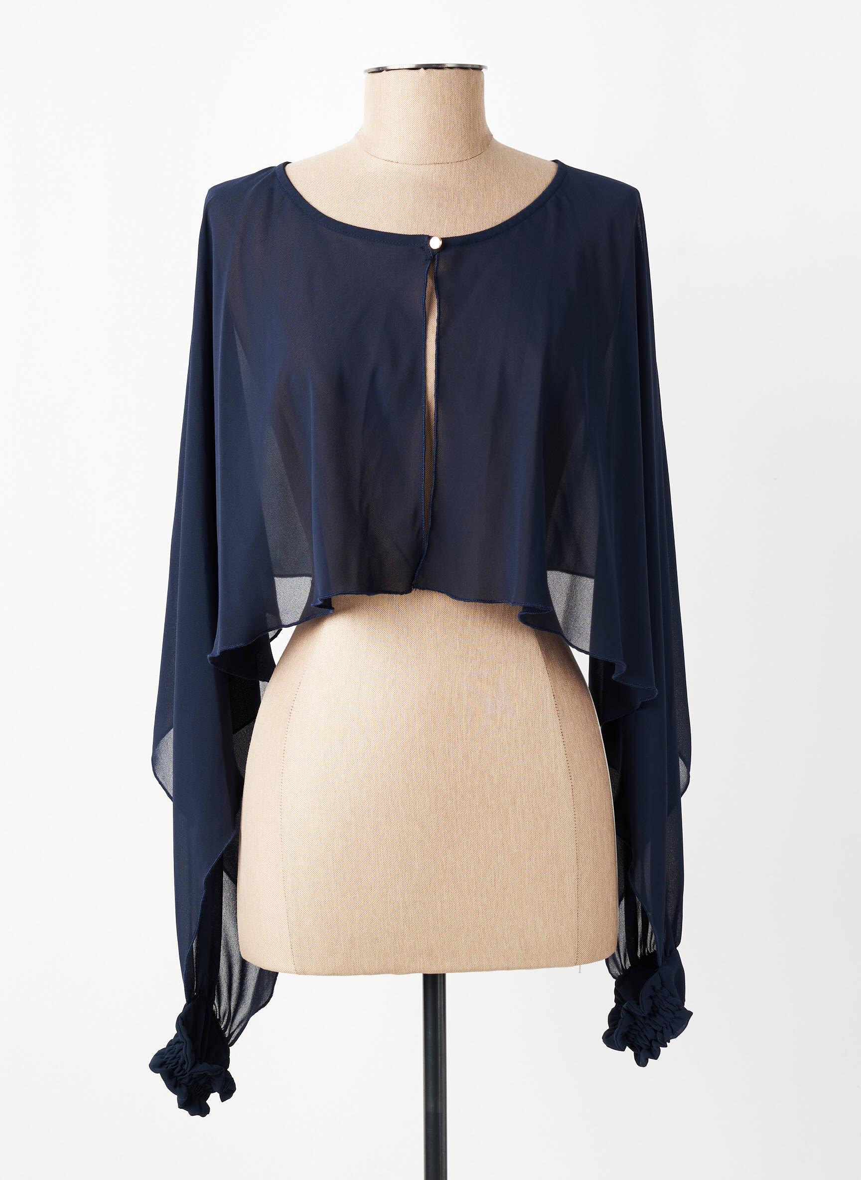 Boléro col rond bleu RINASCIMENTO femme