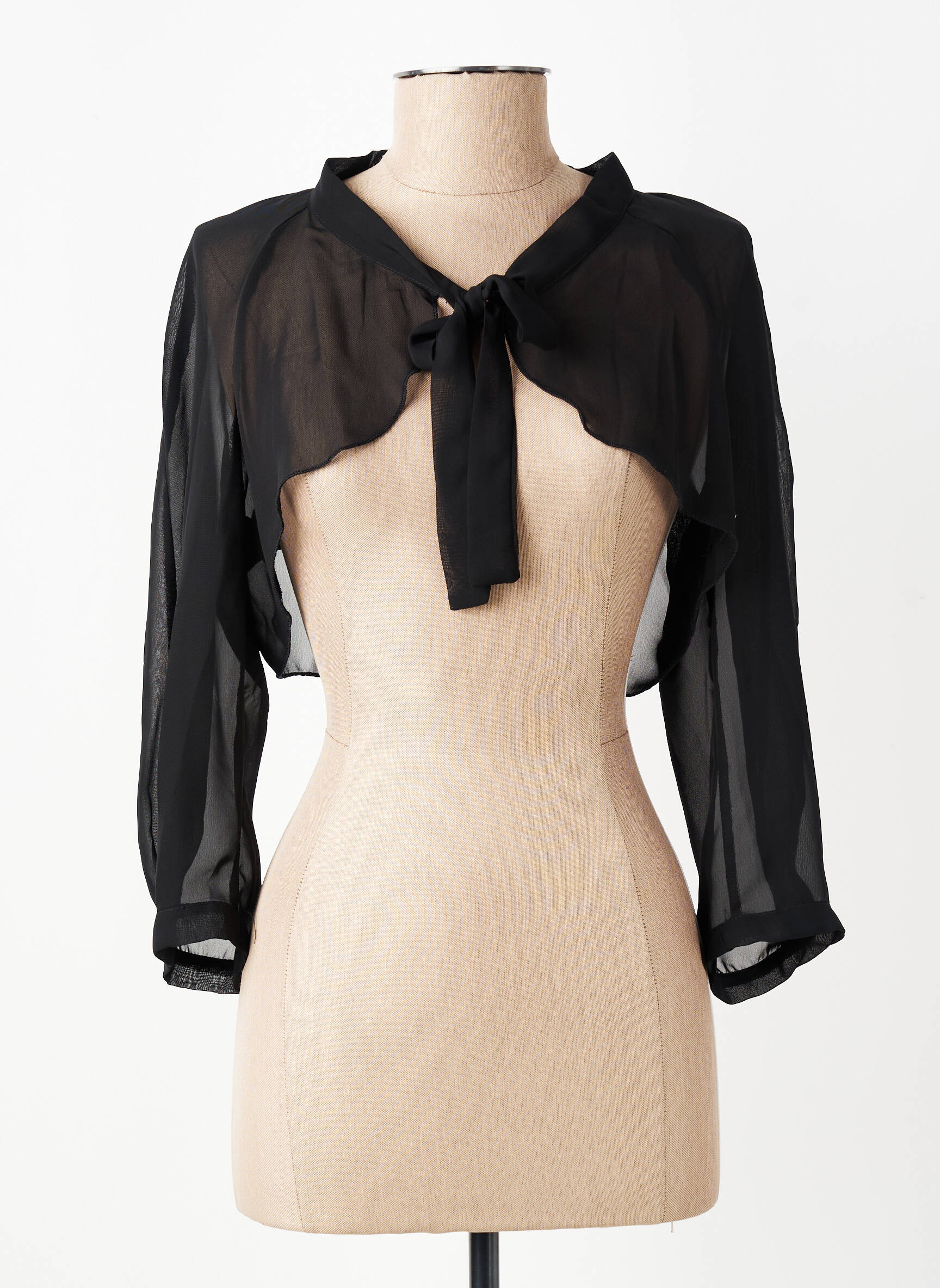 Boléro manches longues noir RINASCIMENTO femme