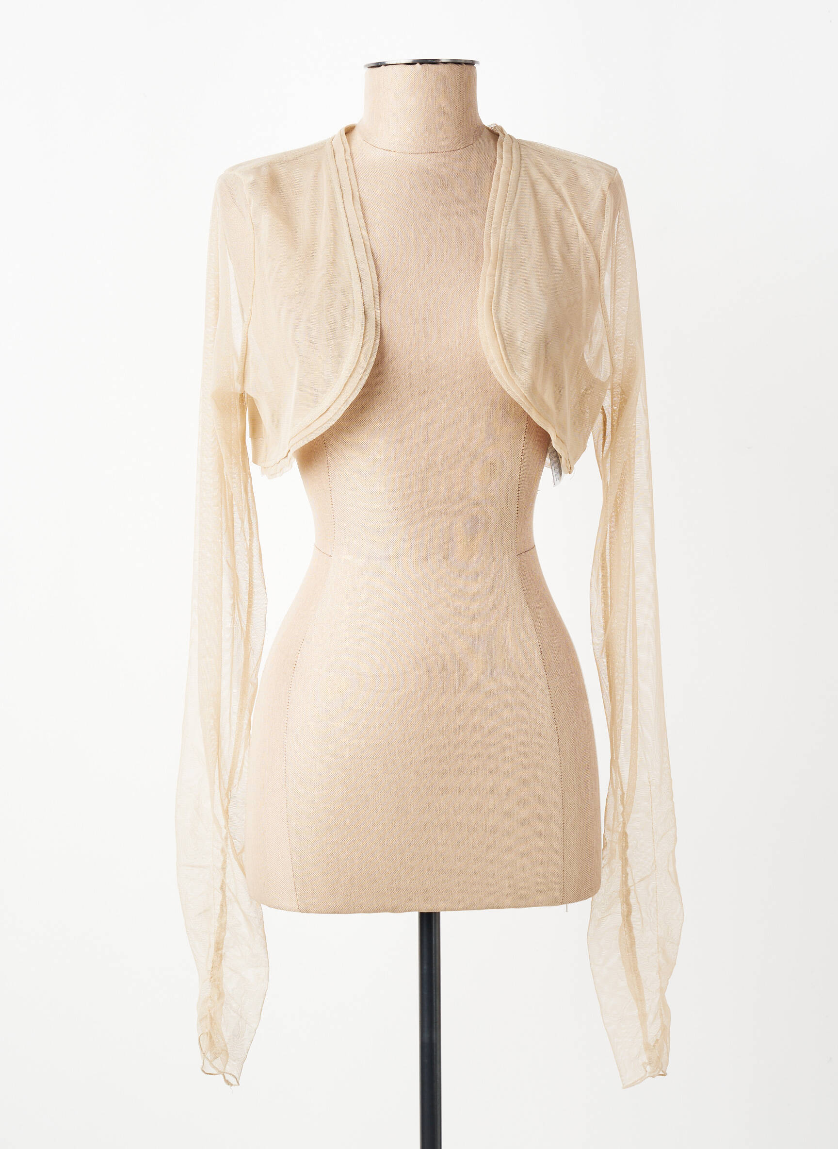 Boléro manches longues beige RINASCIMENTO femme
