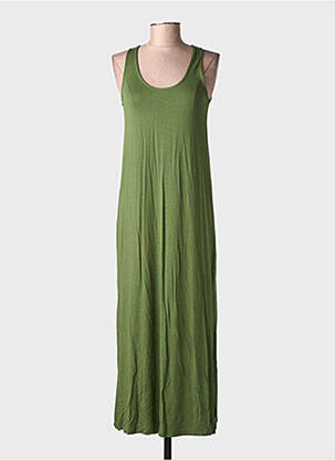 Robe longue sans manche sans manche vert YERSE femme