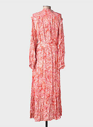 Robe longue imprimé fantaisie manches longues orange SUNCOO femme