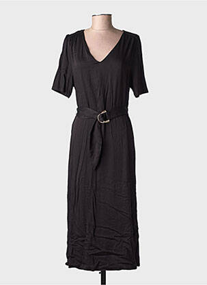 Robe longue manches courtes manches courtes noir LOLA ESPELETA femme