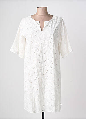 Robe mi-longue manches courtes manches courtes blanc FREEMAN T.PORTER femme