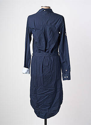 Robe mi-longue manches longues manches longues bleu BLACK WELLIS femme