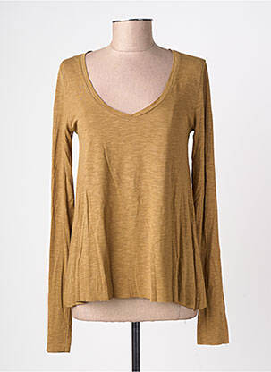 Top manches longues manches longues vert AMERICAN VINTAGE femme
