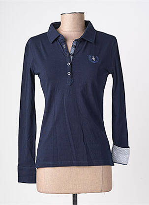 Polo manches longues manches longues bleu BLACK WELLIS femme