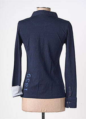 Polo manches longues manches longues bleu BLACK WELLIS femme